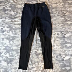 Kerrits Riding Pants Legging Knee Patch Blue Equestrian Breeches Tights Large